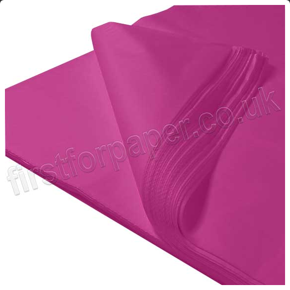 Tissue paper sheets in dark cherise pink shade